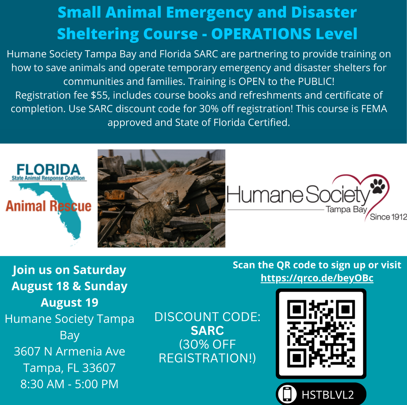 Pet Sheltering Training Flyer